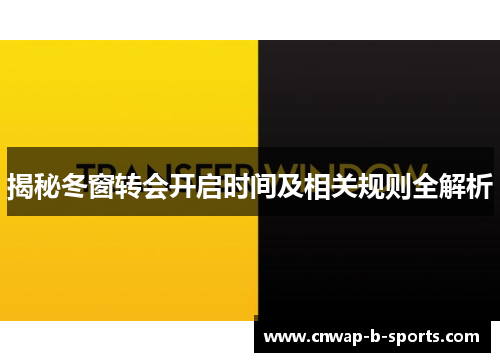 揭秘冬窗转会开启时间及相关规则全解析